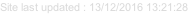 Site last updated : 13/12/2016 15:27:27